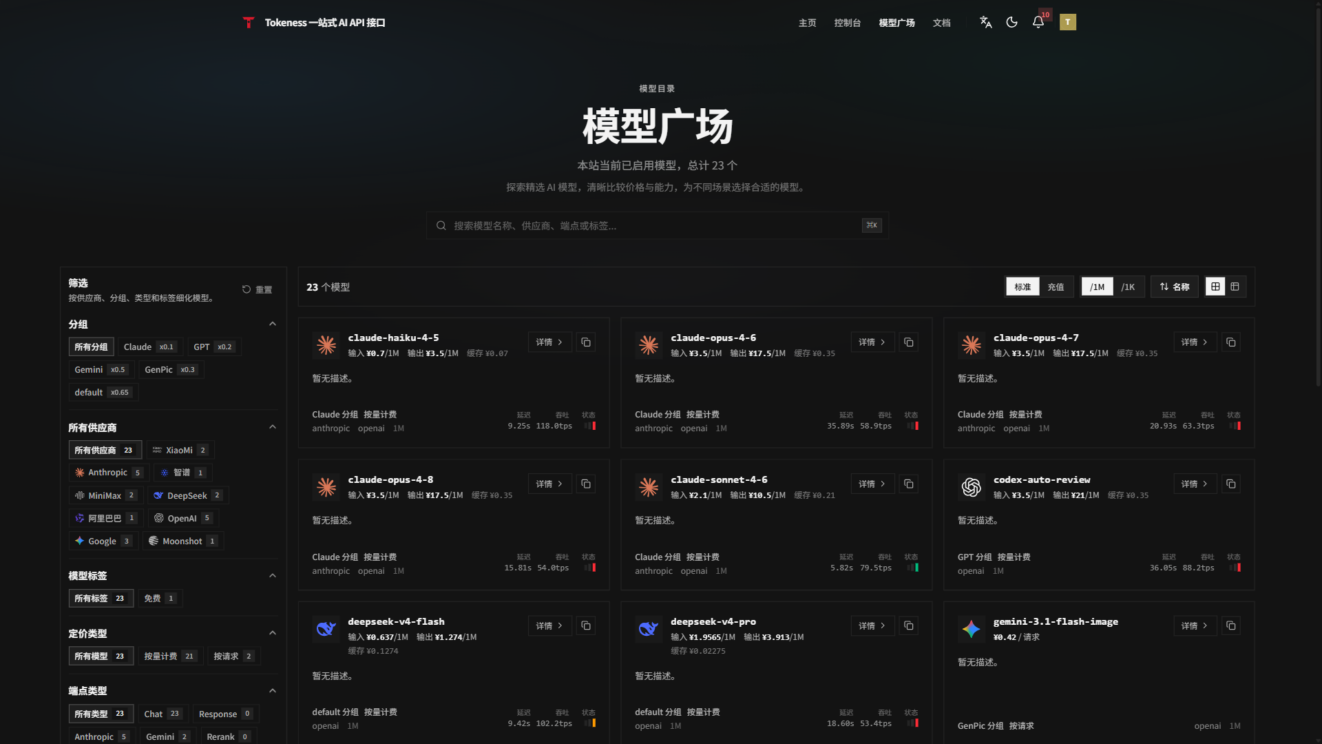 Tokeness model marketplace